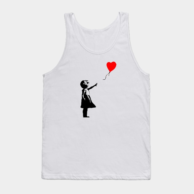 Girl with Balloon Tank Top by GrampaTony